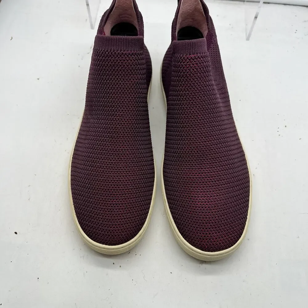 Rothy's Shoes Womens 9 The Chelsea Boot Bootie Ankle Knit Pull on Purple